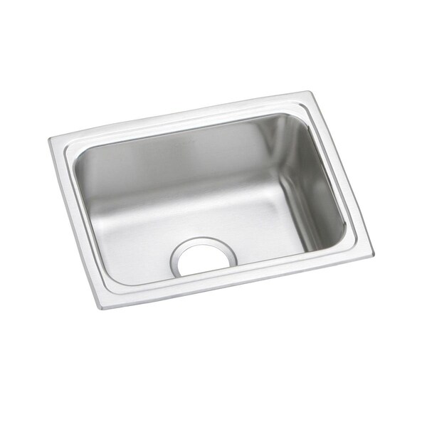 Lustertone Stainless Steel 25 X 19-1/2 X 12-1/8 Single Bowl Top Mount Sink